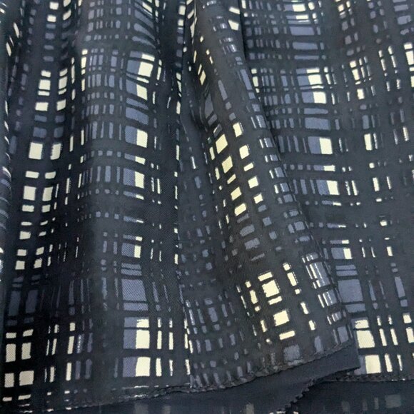 TORY BURCH Normandy Blue Pleated Silk Skirt Size 12 - Picture 6 of 10